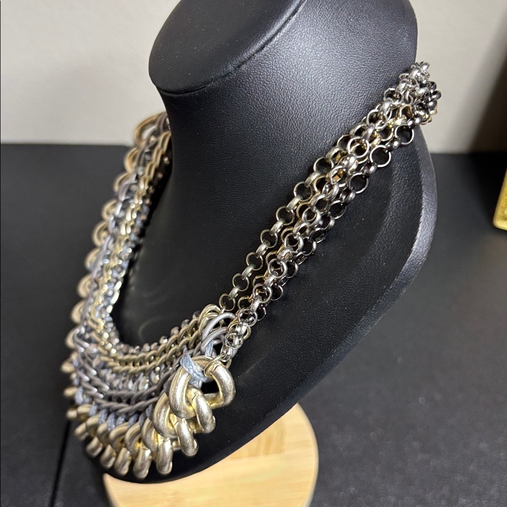 Chico’s Chunky Multi Tone Bib Statement Elegant S… - image 2